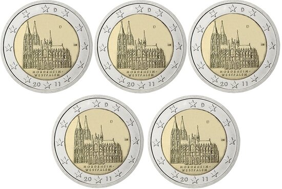 2011: 5 X 2 euro, Dom van Keulen