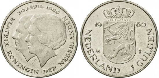 1 Gulden 1980, Dubbele Kop