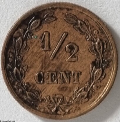 Nederland  &#x00bd; Cent 1883, Zfr.+ moeilijk jaar