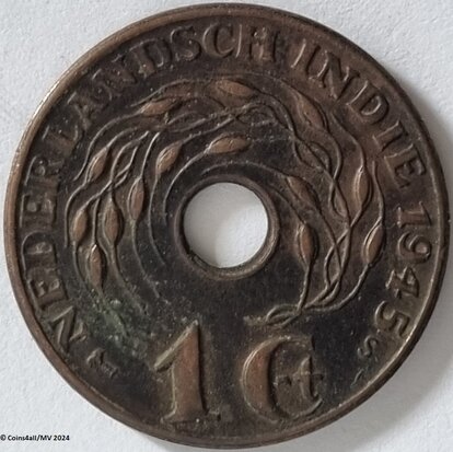 Nederlands Indië 1 Cent 1945 Pr.+