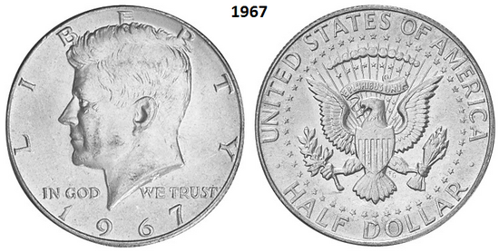 ½ Dollar 1967