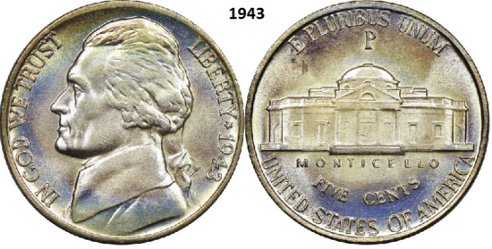 5 Cents 1943, P