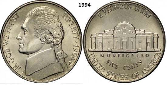 5 Cents 1994, P