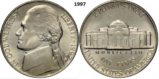 5 Cents 1997, P