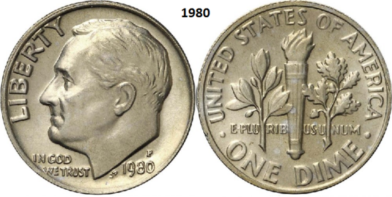 10 Cents 1980, P