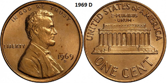 1 Cent 1969, D