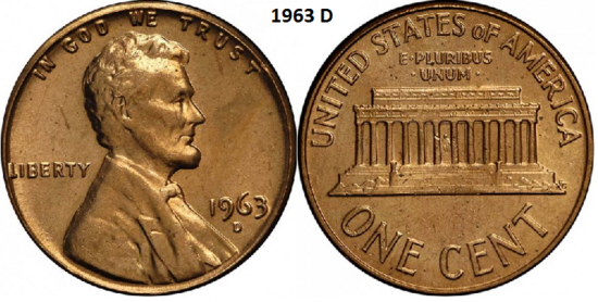 1 Cent 1963, D