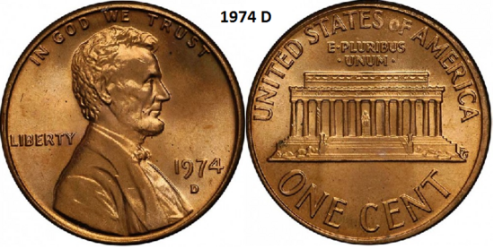 1 Cent 1974, D