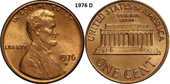 1 Cent 1976, D