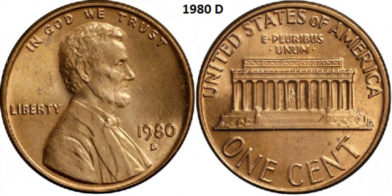 1 Cent 1980, D