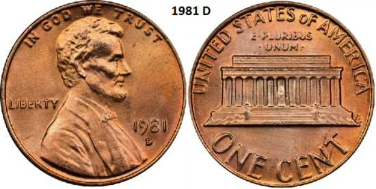 1 Cent 1981, D