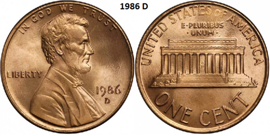 1 Cent 1986, D