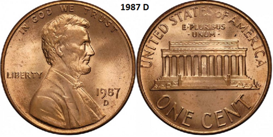 1 Cent 1987, D