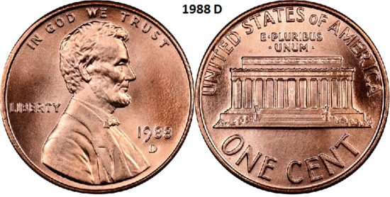 1 Cent 1988, D