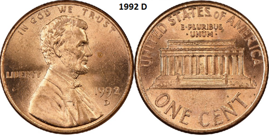 1 Cent 1992, D