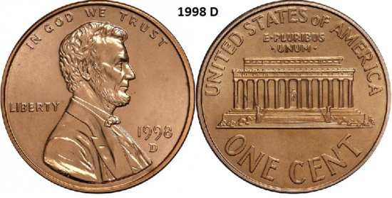 1 Cent 1998, D