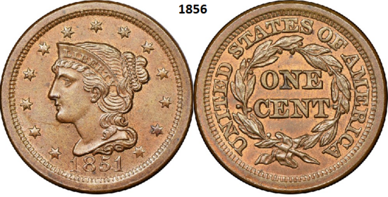 1 Cent 1856, geen mmt