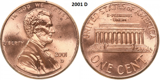 1 Cent 2001, D