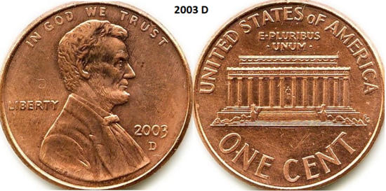 1 Cent 2003, D