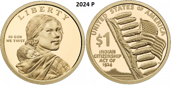 1 Dollar 2024, P