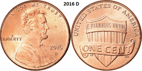 1 Cent 2016, D