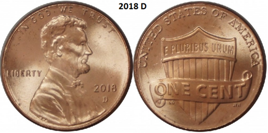 1 Cent 2018, D