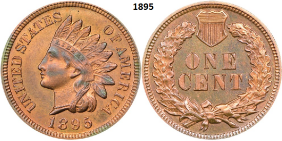 1 Cent 1895, Indian Head