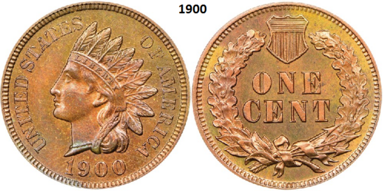 1 Cent 1900, P