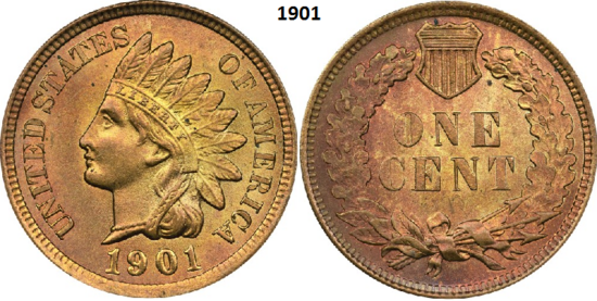 1 Cent 1901, P