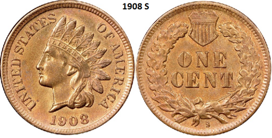 1 Cent 1908, S