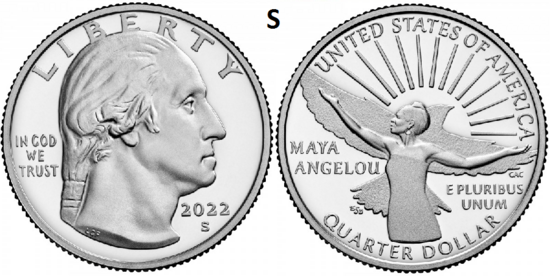 25 Cent 2022, Maya Angelou, S