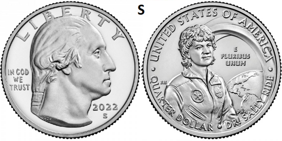 25 Cent 2022, Dr. Sally Ride, UNC, S