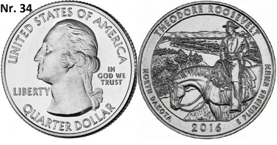 25 Cent 2016, Theodoor Roosevelt National Park, North Dakota