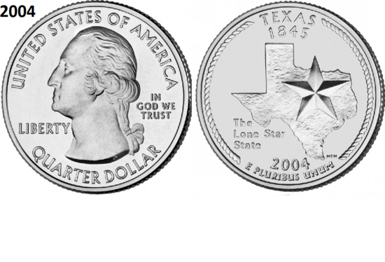 25 Cent 2004, Texas 'The Lone Star State', UNC