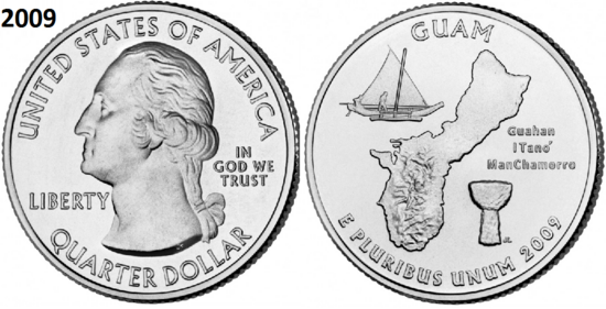 25 Cent 2009, Guam, UNC