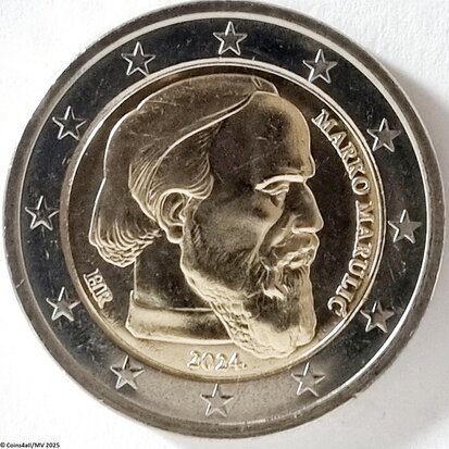 Kroatië 2 Euro 2024 "Marco Marulic", BU in coincard