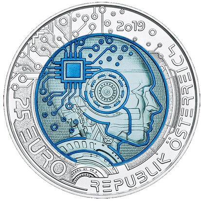 25 Euro Zilver - Niobium; Kunstmatige Intelligentie