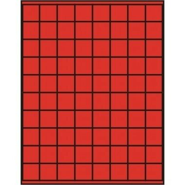 Muntenbox rookglas met 80 vierkante vakjes voor munten tot 24 mm Ø.