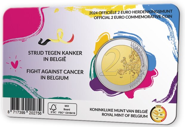 2024: Strijd tegen kanker in België, coincard Franse versie