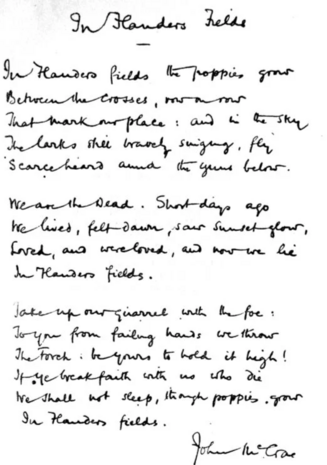 Gedicht Legerarts John McCrae