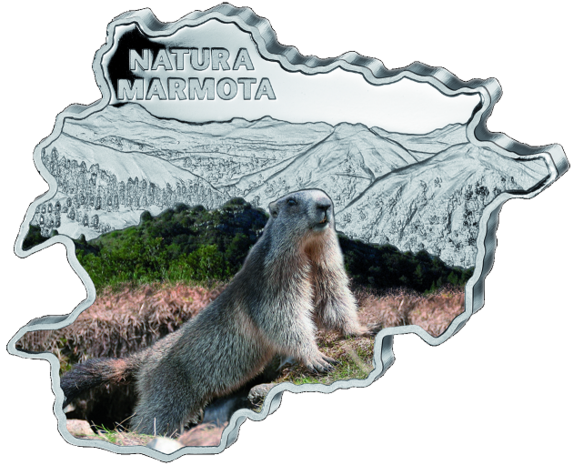 Andorra 10 Diners 2013, "Marmot", voorzijde