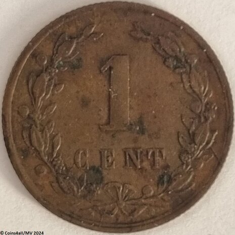 Nederland  1 Cent 1878 Fr.