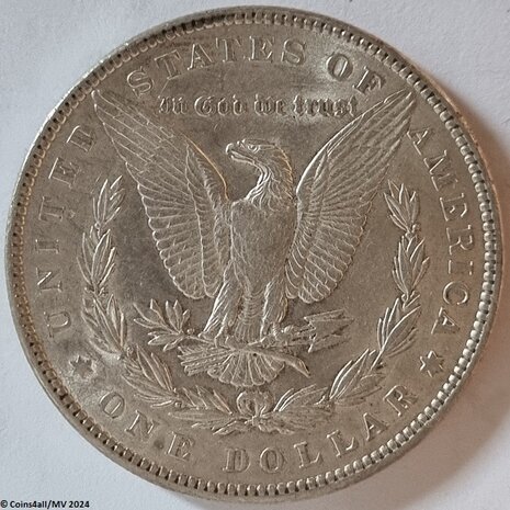 1 Morgan Dollar 1883, zonder mmt, Prachtig  /  EF