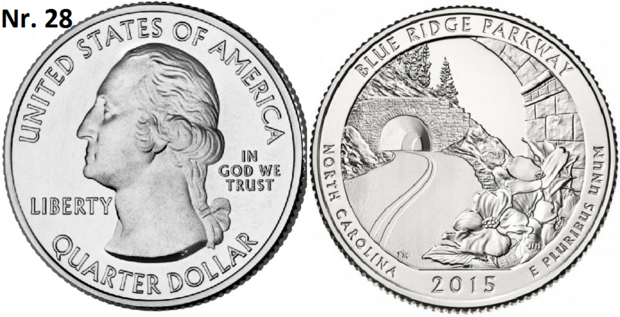 25 Cent 2015, Blue Ridge Parkway, North Carolina