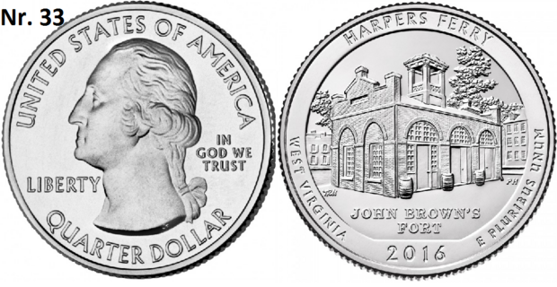 25 Cent 2016, Harpers Ferry National Historical Park, West Virginia