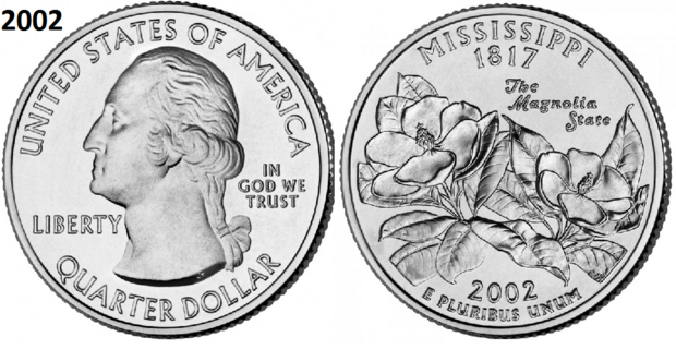 25 Cent 2002, Mississippi 'The Magnolia State', UNC