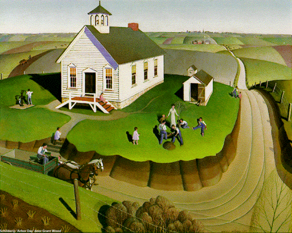 Schilderij van Grant Wood