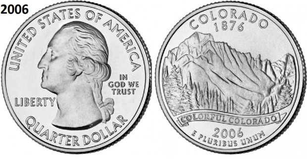 25 Cent 2006, Colorado 'The Centennial State', UNC