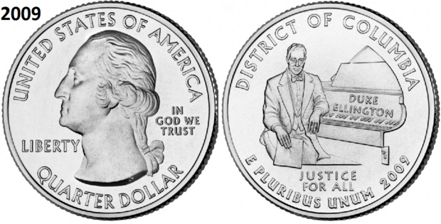 25 Cent 2009, District of Columbia (Washington D.C.)