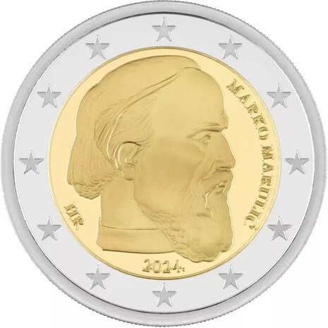 Kroatië 2 Euro 2024 "Marco Marulic", BU in coincard